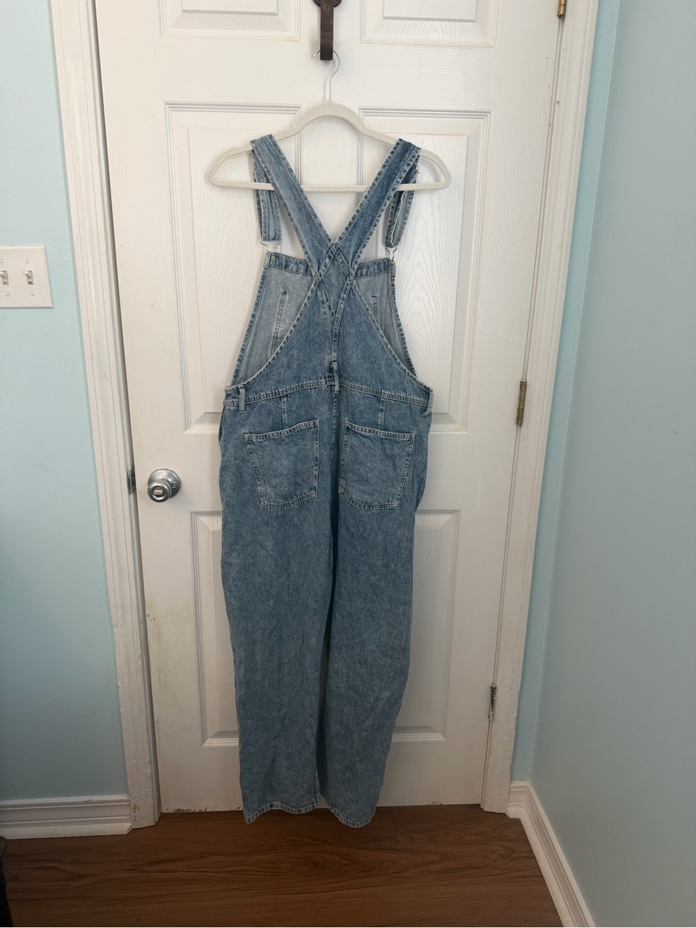We The Free Light Blue Denim Overalls for Women